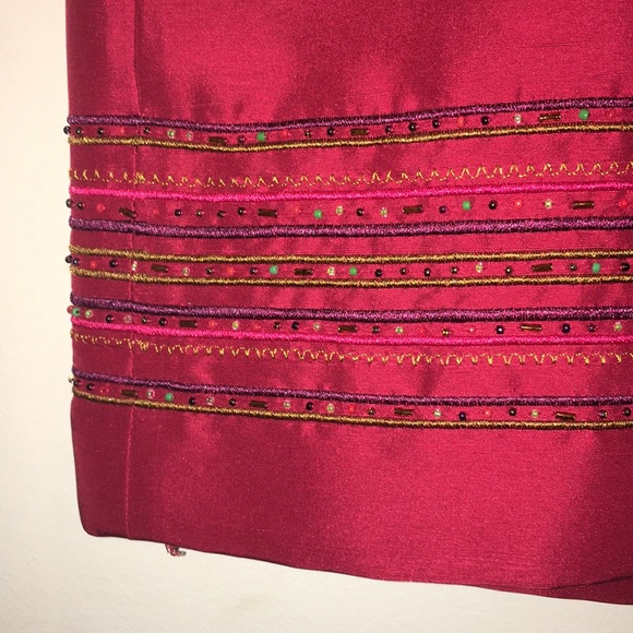 Vintage 1990’s Beaded Red Dress - Picture 3 of 3